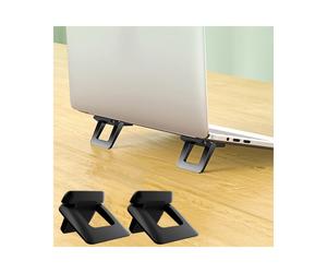 (2 pezzi (plastica) 2 pezzi Supporto pieghevole in metallo per laptop Staffa universale antiscivolo