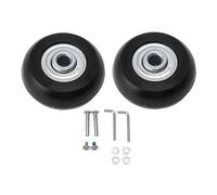 2 Pezzi Ruote Universali da 40mm x 18mm per Valigia - Kit di Sostituzione con Cuscinetti, Gomma Silenziosa per Bagagli e Trolley