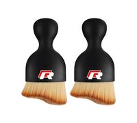 (2 PEZZI STILE 1) Spazzola per la pulizia dell'auto con peli bianchi super morbidi, strumenti per la