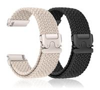 2 Pezzi Trenzado Correa Compatible Con Samsung Galaxy Watch 3 45mm/Gear S3/Galaxy 46mm,22mm Nailon Correa para Garmin Venu 3 2/Forerunner 255 265/Vivoactive 4,para Huawei Watch GT 5 4 3 2 Pro 46mm