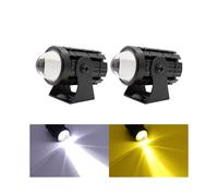 (2 pezzi WY sin interruptor) Mini faro de guía para moto universal bicolor para scooter ATV para