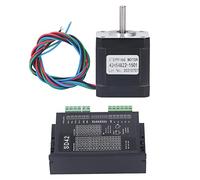 2 Phase Stepper Motor with Driver | 1.8° Step Angle for Lathe / 3D Printer/Engraver | DC 10.2V Motor & 20-50V Driver | Model ZT - 42HS4822-1501