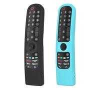 2 Pic Funda para LG Magic Control 2022/2023 MR22GA/MR23GN Compatible con Mando a Distancia LG TV MR22GN MR21GA OLED QLED Funda Mando LG Smart TV Magic Control Cubierta Protectora (Negro+Turquesa)