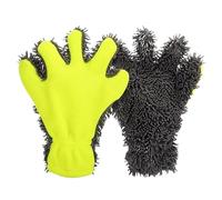 2 Piece Car Cleaning Mitt, 5 Finger Scratch Microfiber Scrubbing Gloves, Auto Interior Exterior Detailing Wash Mitts Set, Car Scrubbing Mitt for Vehicle Motorcycle Truck Wheel Railing, 11.02x9.65 Inch