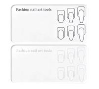 2 Piece Reusable Clear Acrylic DIY Training Board Nail Pallete