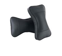 2 Pieces Car Neck Pillows Leather Rest Cushion Pad Pillow Auto Seat Head Cushions Headrest Interior Accessories para Conducir(Color 1)