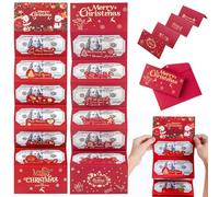 2 Pieces Christmas Cash Gift Envelopes, Xmas with 10 Slots Christmas Money Holders for Cash, for Men Women Kids Birthday Gifts Xmas Party Supplies