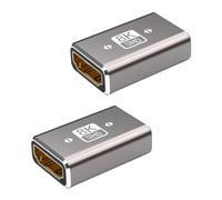 2 Pièces Conector Hdmi Hembra Hembra 8K 48Gbps, Hdmi Hembra Hembra 2.1 Compatible con 8K@60Hz/4K@120Hz, para PC, Laptops, HDTV, Monitores, Proyectores, Sincronización Audio y Video, Dolby Atmos