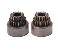 2 pièces de cloche d’embrayage en acier à double engrenage pour voitures RC HSP 94122 et 94166, 1/10, cloche d’embrayage en acier durable 16T/21T avec ouverture de 10 mm,