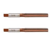 2 pièces de fraise à main, fraise conique à tige droite pour l’alésage, fraise de précision à tolérance H7 avec 6 cannelures, fraise manuelle en acier 9SiCr pour le perçage et la (3/16 hecho en