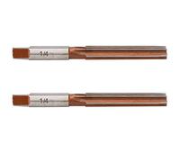 2 pièces de fraise à main, fraise conique à tige droite pour l’alésage, fraise de précision à tolérance H7 avec 6 cannelures, fraise manuelle en acier 9SiCr pour le perçage et la (1/4 americano hecho