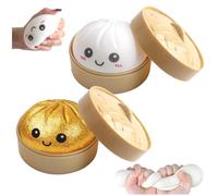 2 Pieces Giant Glitter Dumpling Squishy,Dumplings Squishy Sorpresa,Enorme Dumpling Squish Estrés Pelota,Masa de Descompresión Suave,Brinquedo Anti-Stress de Massa para amassar para niños,niñas&Adulto