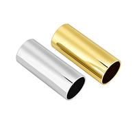 2 Pieces Guitar Slides, Stainless Stell Guitar Slides for Acoustic, Electric Bass Sringed Instrument, Medium Size 2.4 * 1.0inch Inner Diametre 0.8inch