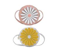 2 Pieces Little Girls Crossbody Purses Colorful Flower Bag Toddler Mini Cute Princess Handbags Shoulder Messenger Bag for Kids