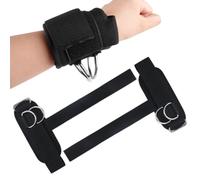 2 Pièces Muñequeras Gym, Muñequera Gimnasio con Anillas en D Para Entrenamiento en Máquina De Tirolina, Correas Levantamiento de Pesas para Barras, Mancuernas, Halterofilia, Entrenamiento de Fuerza