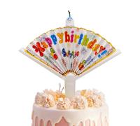 2 pieces Novelty Fan Birthday Candle, Surprise Clown Birthday Candles Funny Cake Topper Candl,Fan Wishing Candle Birthday Candles for Cake,Automatic Unfolding,Creative Surprise Candle