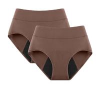 2 Pieces Period Panties Teenage Girls Menstrual Briefs Heavy Flow Leak Proof Knickers Postpartum Cotton Panty Protective Sport Underwear Khaki 3Xl