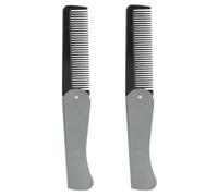 2 Pieces Pocket Moustache Comb Small - Mens Metal Beard Combs, Folding Comb For Hair Styling, Grooming Supplies For Husbands Dads Boyfriends Home Travel Vacation Apartment