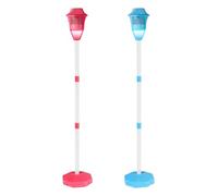 2 Pieces Standing Kids Bubble Machine,46in Road Lamp Shape Design Outdoor Bubble Toy with Lights,Automatic Childrens BubblesMaker with LED Lights,for Entertainment For Family,Neighbors