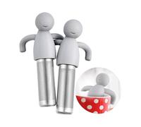 2 Pieces Tea Infuser for Loose Tea Cute Ultra Fine Mesh Tea Strainer Stainless Steel Tea Filter Tea (Gray)