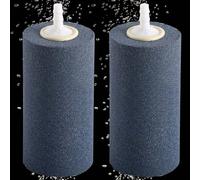 2 piedras de aire para acuario, 10 cm, difusor de burbujas de aire grandes, manguera de 4 mm/6 mm, conexión para acuario, piedra de oxígeno para estanque y acuario