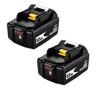 2 Pieza 18V 12.0Ah Batería De Ion De Litio Compatible con Makita DDF487 DTW700 DGA404 DTD173 DHP487 Repuesto De Batería De Herramienta Eléctrica