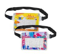 2 Pieza Bolsa riñonera Impermeable y Funda Impermeable Móvil Universal, Bolsa estanca Impermeable con Correa Ajustable, Riñonera Impermeable al Agua con cinturón Ajustable, para Kayak, Playa