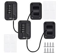 2 Pieza Cerradura de Seguridad con Contraseña para Nevera, Candado Nevera con Codigo, Cerradura de Nevera sin Llave, Cerradura para Puerta de Refrigerador para Cajón, Nevera, Congelador, Armario
