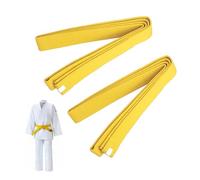 2 Pieza Cinturón Taekwondo Amarillo, Cinturón Profesional Taekwondo y Aikido, Cinturón de Taekwondo para Artes Marciales, Cinturón de Artes Marciales para niños Entrenamiento Deportivo
