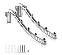 2 Pieza Colgador de Ropa Montado Pared Plegables, Perchero Plegables Suspensión, Perchero con Brazo Oscilante de Acero Percha Soporte Plegable para Ropa Seca Estante de Lavandería Armario Organizador