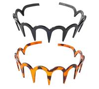 2 Pieza Diademas Mujer,Diadema Negra Peine De Pelo Con Dientes De TiburóN Diademas PláStico Dentado Ondulado Mujers NiñA Maquillaje Turbantes Accesorios,para Women Onda para Pelo Rizado Y Liso Estilo