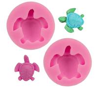 2 Pieza Molde De Tortuga Molde De Silicona Molde De Chocolate Molde De Pastel Molde De Fondant Herramientas Para Hornear Diy