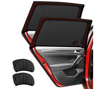 2 Pieza Parasol Coche Bebe,Coches Ventana Lateral Sol Solar Parasoles Protección Niños Mosquitera,Carro Ventanas Laterales Protector Universal Infantil Cortina Sombrilla para Delantera Trasera