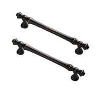 2 Pieza Tiradores Aleación de zinc Manijas Cocina Armario Manillas Puerta Tiradores Armario tirar Estilo nórdico Mango Perilla Tirón de la Manija (Hole pitch 192mm,Black)
