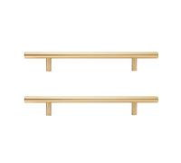 2 Pieza Tiradores Armarios,Tiradores Cajones 150/200/250/300/350/400mm,Tiradores De Muebles De Cocina Baño Salón,Tiradores De Puerta,Tiradores Modernos De Aluminio,Negro/Dorado,Gold-500mm(19.7in)