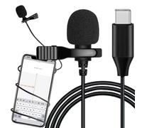 2 Pieza Usb-C Micrófono con Clip Conector Lavalier para Dji Cámara Móvil