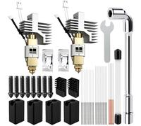 2 Piezas 0.4MM Cerámica Hotend para Centauri Carbon/Centauri Extrusora Kit con Funda de Silicona, Cepillo de Silicona, Boquillas de 0, 2/0, 4/0, 6 mm, Aguja de Limpieza, Llave Inglesa, Pasta Térmica