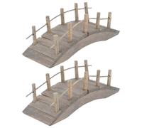 2 Piezas 1 12 Escala Accesorios de casa de muñecas Puente de Arco de Madera miniaturas de casa de muñecas DIY amigable Cosas Decorativas en Miniatura para de, jardín de Hadas, jardín