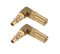 2 piezas 1/4 "codo de propano desconexión rápida conector latón diseño 90 grados para Stansport para campamento para Chef para montañero para Eureka Gonzo