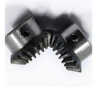 2 piezas, 1 módulo, engranaje cónico de 15 dientes, orificio interior de 6 mm, engranajes de acero for un ángulo de engrane de 90 grados, eje con orificio M5(6mm bore 15 Teeth)