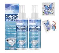 2 Piezas 100 ML Sellador De Pintura De Diamante Fuerte Adhesión Duradera Firme Transparente Sin Residuos Mantiene Un Brillo Resplandeciente Adecuado Para Pintura Con Diamantes Y Manualidades
