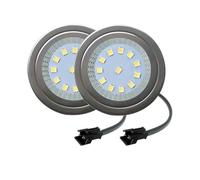 2 Piezas 12V 1,5 W Cocina Ventilador De Humo Bombilla 60mm Agujero Campana Extractora Lámpara Con Conector EL SM Puerta Gabinete(SM)