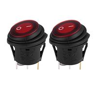 2 Piezas 12V Interruptores de LED, Interruptor a Prueba de Agua para Coche/Autocaravana/Bote/Camión