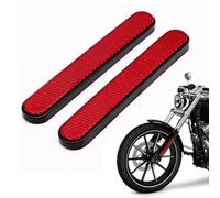 2 piezas 145 x 13 x 10 mm motocicleta bicicleta E4 catadioptrico rojo trasero autoadhesivo reflector ojo de gato scooter multifuncional e-aprobado