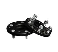 2 piezas 15/20/25/30/mm PCD 5x100 CB 54,1mm adaptador espaciador de rueda 5 lengüetas traje espaciador de rueda de aluminio compatible con Toyota Crown GT2000 Prius(25MM Black Spacers)