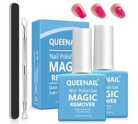 2 Piezas 15ml Removedor Esmalte Semipermanente, Nail Remover Quitaesmalte, Con Lima De Uñas y Empujador Cutícula, Quita Rápido y Fácil De Uñass Gel, Salón Uñas