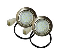 2 Piezas 2 Pulgadas 50 Mm Orificio Cocina Campana Extractora Bombilla Luz 1.5W DC 12V Estufa Campana Ventilación Humo Lámpara Luz Gabinete Conector DJ612, Iluminación Uniforme(Warm White 3000K)