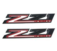 2 piezas 2019-2022 Z71 4x4 emblema 3D insignia OEM placa de identificación logotipo calcomanía de repuesto para Silverado 1500 2500hd 3500HD piezas originales (negro rojo)