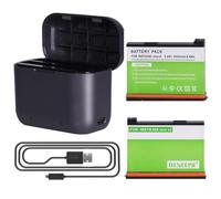 2 Piezas 2500mAh Impermeable Insta X3 Batería de Repuesto de actualización de la batería y el Cargador para Insta One X3, Compatible con Insta 360 X3 Cámara