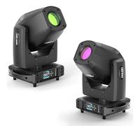 2 Piezas 250W 3 en 1 LED Cabeza Móvil de Luz, 9+1 Rueda de Color 6+1 Gobos Giratorios d-mx512/RDM Control de Sonido Luz de Escenario para Concierto Club Boda Fiesta DJ